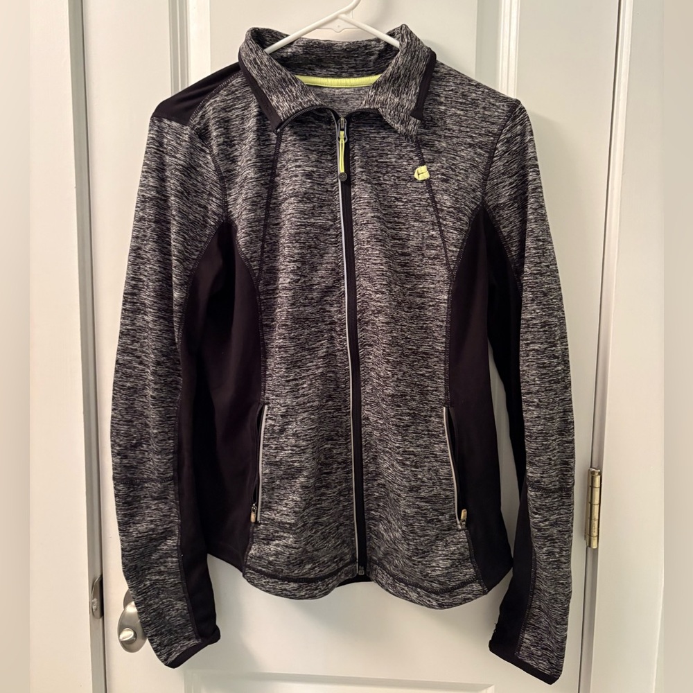 Tangerine Women's Heather Gray and Black Athletic Jacket